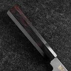 Santoku White Steel #2 Kasumi Single Bevel Chokin Five-Story Pagoda Sakura Buffalo Ebony Handle 155mm (6.1”)-[Musashi]-[Japanese-Kitchen-Knives]