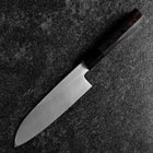 Santoku White Steel #2 Kasumi Single Bevel Chokin Sakura-Fuji Buffalo Ebony Handle 155mm (6.1”)-[Musashi]-[Japanese-Kitchen-Knives]