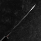 Santoku White Steel #2 Kasumi Single Bevel Chokin Samurai New Moon Buffalo Ebony Handle 155mm-[Musashi]-[Japanese-Kitchen-Knives]