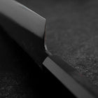 Santoku White Steel #2 Kurouchi Buffalo Ebony Handle 170mm-[Musashi]-[Japanese-Kitchen-Knives]