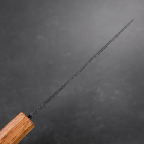 Santoku White Steel #2 Kurouchi Yaki Urushi Handle 165mm (6.5”)-[Musashi]-[Japanese-Kitchen-Knives]