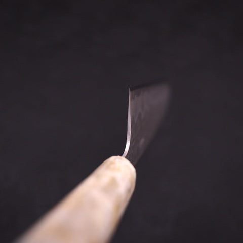 Santoku White Steel #1 Stainless Clad Tsuchime Ocean White Blue Handle 165mm-[Musashi]-[Japanese-Kitchen-Knives]
