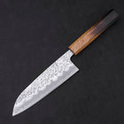 Santoku White Steel #1 Tsuchime Yaki Urushi Handle 165mm-[Musashi]-[Japanese-Kitchen-Knives]