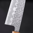Santoku White Steel #1 Tsuchime Yaki Urushi Handle 165mm-[Musashi]-[Japanese-Kitchen-Knives]