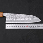 Santoku White Steel #1 Tsuchime Yaki Urushi Handle 165mm-[Musashi]-[Japanese-Kitchen-Knives]