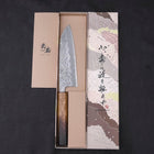 Santoku White Steel #1 Tsuchime Yaki Urushi Handle 165mm-[Musashi]-[Japanese-Kitchen-Knives]
