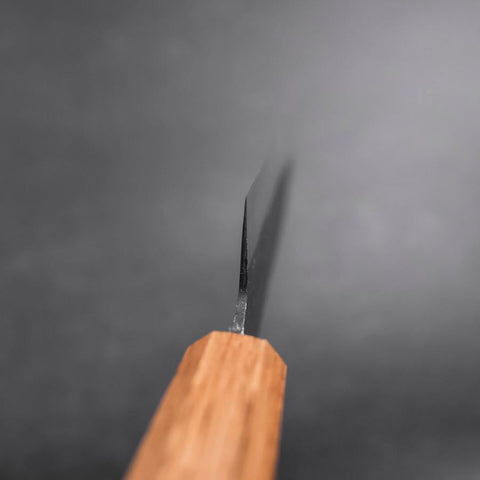 Santoku White Steel #2 Kurouchi Yaki Urushi Handle 165mm-[Musashi]-[Japanese-Kitchen-Knives]
