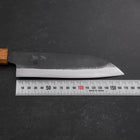 Santoku White Steel #2 Kurouchi Yaki Urushi Handle 165mm-[Musashi]-[Japanese-Kitchen-Knives]