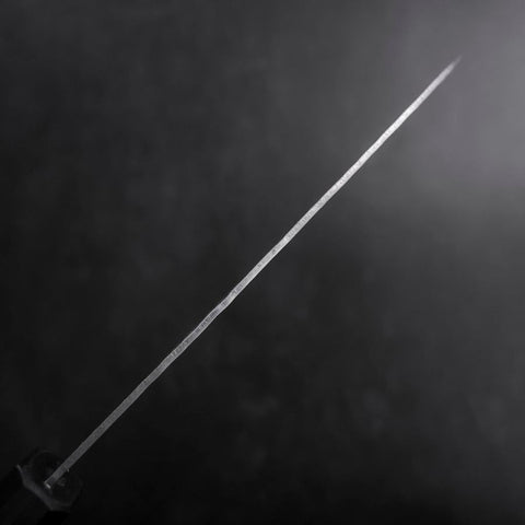 Santoku White Steel #2 Tsuchime Dark Blue Urushi Handle 165mm-[Musashi]-[Japanese-Kitchen-Knives]