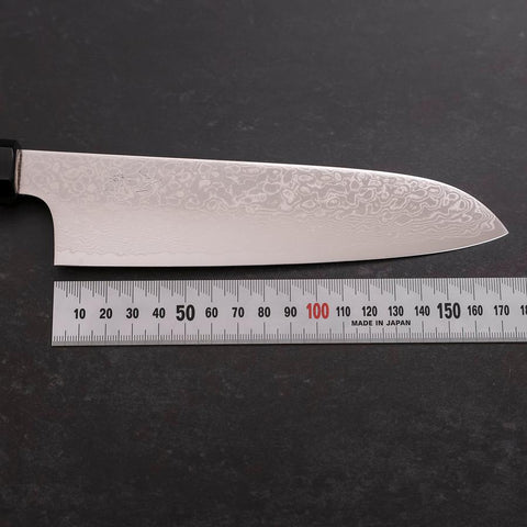 Santoku ZA-18 Damascus Buffalo Magnolia Handle 180mm-[Musashi]-[Japanese-Kitchen-Knives]