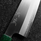Santoku ZDP-189 Polished Green Shitan Handle 165mm (6.5”)-[Musashi]-[Japanese-Kitchen-Knives]