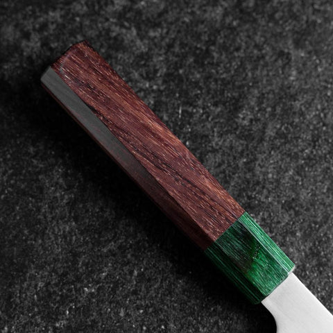 Santoku ZDP-189 Polished Green Shitan Handle 165mm (6.5”)-[Musashi]-[Japanese-Kitchen-Knives]