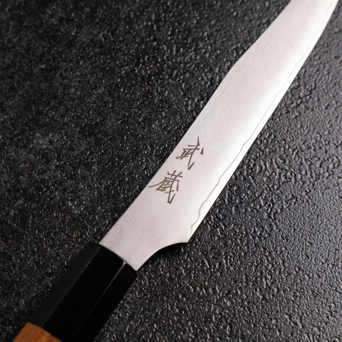 Steak knife AUS-10 Kasumi Buffalo Bubinga Handle 125mm (4.9”)-[Musashi]-[Japanese-Kitchen-Knives]