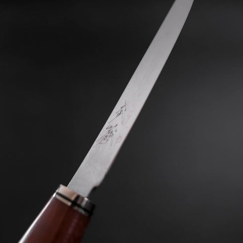 Steak knife VG-10 Damascus Andes Teak Handle 115mm (4.5”)-[Musashi]-[Japanese-Kitchen-Knives]