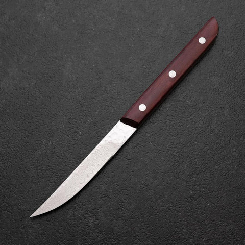 Steak knife VG-10 Tsuchime Mahogany Handle 110mm-[Musashi]-[Japanese-Kitchen-Knives]