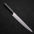 Sujihiki AUS-10 Nashiji Damascus Green Urushi Handle 240mm (9.4”)-[Musashi]-[Japanese-Kitchen-Knives]