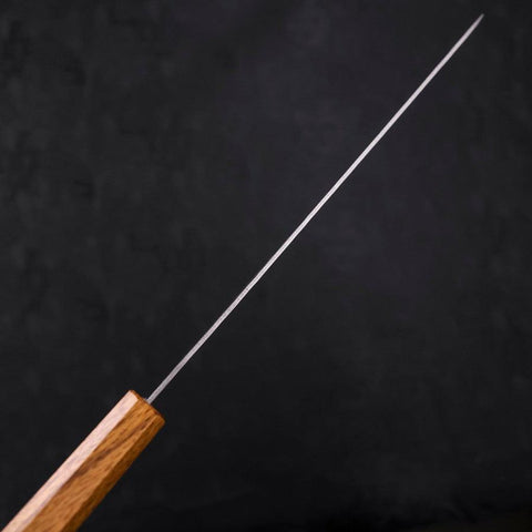 Sujihiki AUS-10 Nashiji Damascus Oak Handle 240mm (9.4”)-[Musashi]-[Japanese-Kitchen-Knives]