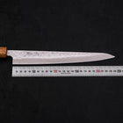 Sujihiki AUS-10 Nashiji Damascus Oak Handle 240mm (9.4”)-[Musashi]-[Japanese-Kitchen-Knives]