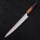Sujihiki AUS-10 Nashiji Damascus Yaki Urushi Handle 240mm-[Musashi]-[Japanese-Kitchen-Knives]
