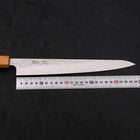 Sujihiki AUS-10 Nashiji Damascus Yaki Urushi Handle 240mm-[Musashi]-[Japanese-Kitchen-Knives]