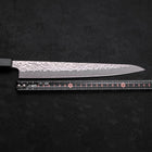 Sujihiki AUS-10 Tsuchime Damascus Dark Blue Urushi Handle 240mm (9.4”)-[Musashi]-[Japanese-Kitchen-Knives]