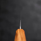 Sujihiki AUS-10 Tsuchime Damascus Oak Handle 240mm-[Musashi]-[Japanese-Kitchen-Knives]