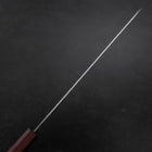 Sujihiki AUS-10 Tsuchime Damascus Purple Urushi Handle 240mm-[Musashi]-[Japanese-Kitchen-Knives]