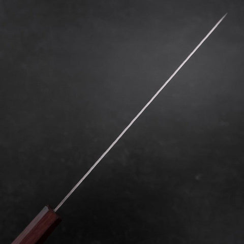 Sujihiki AUS-10 Tsuchime Damascus Purple Urushi Handle 240mm-[Musashi]-[Japanese-Kitchen-Knives]