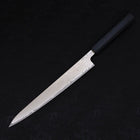 Sujihiki AUS-10 Wave Damascus Dark-Blue Urushi Handle 240mm-[Musashi]-[Japanese-Kitchen-Knives]