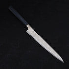 Sujihiki AUS-10 Wave Damascus Dark-Blue Urushi Handle 240mm-[Musashi]-[Japanese-Kitchen-Knives]