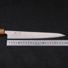 Sujihiki AUS-10 Wave Damascus Yaki Urushi Handle 240mm-[Musashi]-[Japanese-Kitchen-Knives]