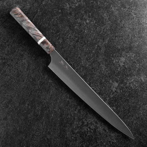Sujihiki Blue Super Polished Maple Handle 270mm-[Musashi]-[Japanese-Kitchen-Knives]
