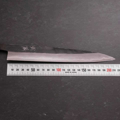 Sujihiki Blue Steel #2 Kurouchi Dark Blue Urushi Handle 210mm-[Musashi]-[Japanese-Kitchen-Knives]
