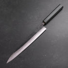 Sujihiki Blue Steel #2 Kurouchi Dark Blue Urushi Handle 240mm-[Musashi]-[Japanese-Kitchen-Knives]