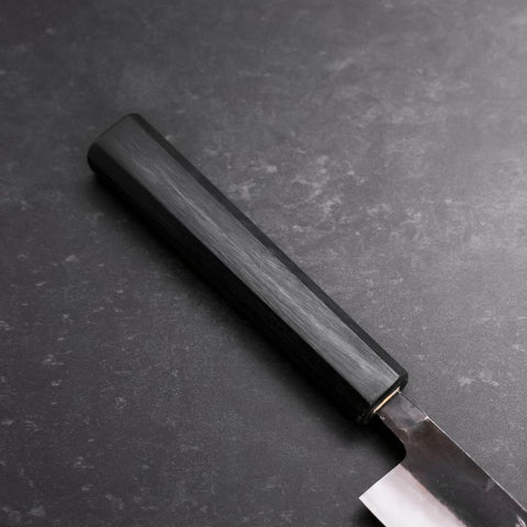 Sujihiki Blue Steel #2 Kurouchi Dark Blue Urushi Handle 240mm-[Musashi]-[Japanese-Kitchen-Knives]