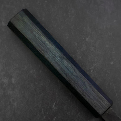 Sujihiki Blue Steel #2 Kurouchi Dark Blue Urushi Handle 240mm-[Musashi]-[Japanese-Kitchen-Knives]