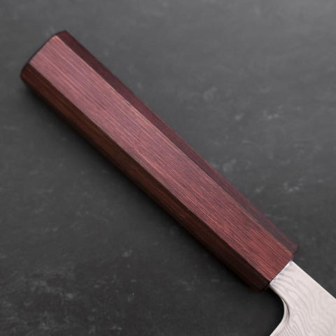 Sujihiki SLD Damascus Purple Urushi Handle 240mm (9.4”)-[Musashi]-[Japanese-Kitchen-Knives]