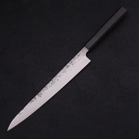 Sujihiki SLD Nashiji Washi Buffalo Ebony Handle 240mm-[Musashi]-[Japanese-Kitchen-Knives]