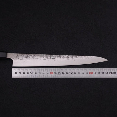 Sujihiki SLD Nashiji Washi Buffalo Ebony Handle 240mm-[Musashi]-[Japanese-Kitchen-Knives]