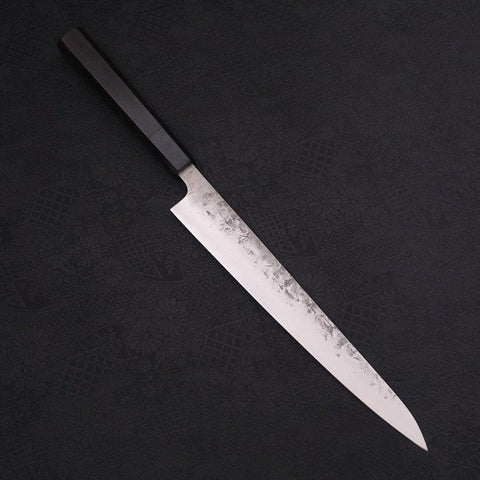 Sujihiki SLD Nashiji Washi Buffalo Ebony Handle 240mm-[Musashi]-[Japanese-Kitchen-Knives]