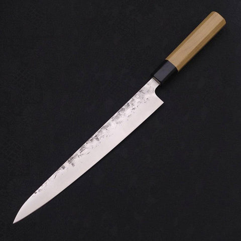 Sujihiki SLD Nashiji Washi Buffalo Magnolia Handle 240mm-[Musashi]-[Japanese-Kitchen-Knives]