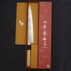 Sujihiki SLD Nashiji Washi Buffalo Magnolia Handle 240mm-[Musashi]-[Japanese-Kitchen-Knives]