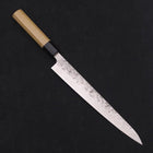 Sujihiki SLD Nashiji Washi Buffalo Magnolia Handle 240mm-[Musashi]-[Japanese-Kitchen-Knives]
