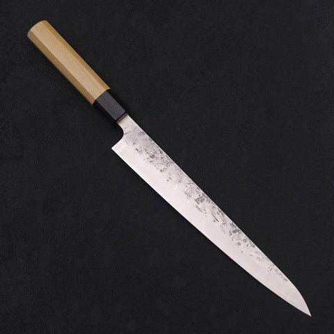 Sujihiki SLD Nashiji Washi Buffalo Magnolia Handle 240mm-[Musashi]-[Japanese-Kitchen-Knives]