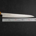 Sujihiki SLD Wave Damascus Oak Handle 240mm-[Musashi]-[Japanese-Kitchen-Knives]