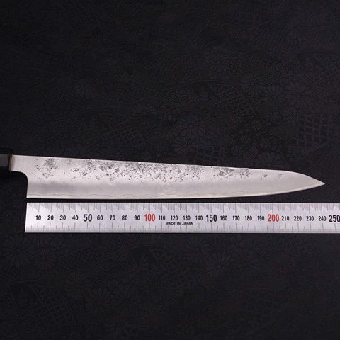 Sujihiki Silver Steel #3 Nashiji Buffalo Magnolia Handle Handle 240mm-[Musashi]-[Japanese-Kitchen-Knives]