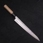 Sujihiki Silver Steel #3 Nashiji Buffalo Magnolia Handle Handle 240mm-[Musashi]-[Japanese-Kitchen-Knives]