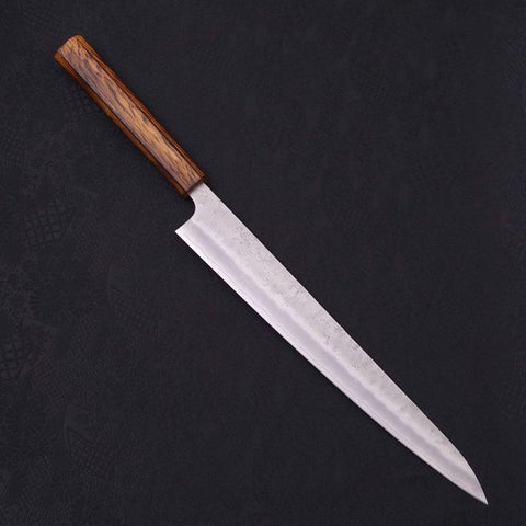 Sujihiki Silver Steel #3 Nashiji Sumi Urushi Handle 270mm-[Musashi]-[Japanese-Kitchen-Knives]