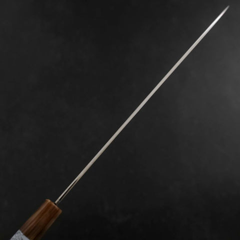 Sujihiki Silver Steel #3 Nickel Damascus Buffalo Turquoise Handle 270mm (10.6”)-[Musashi]-[Japanese-Kitchen-Knives]