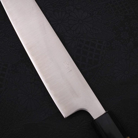 Sujihiki Silver Steel #3 Polished Buffalo Magnolia Handle Handle 270mm-[Musashi]-[Japanese-Kitchen-Knives]